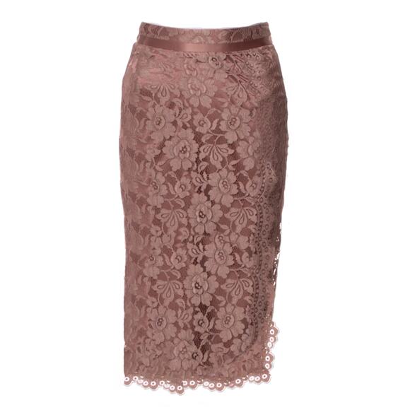 DOLCE & GABBANA Lace Pencil Skirt Dusty Rose IT38 - Picture 1 of 10